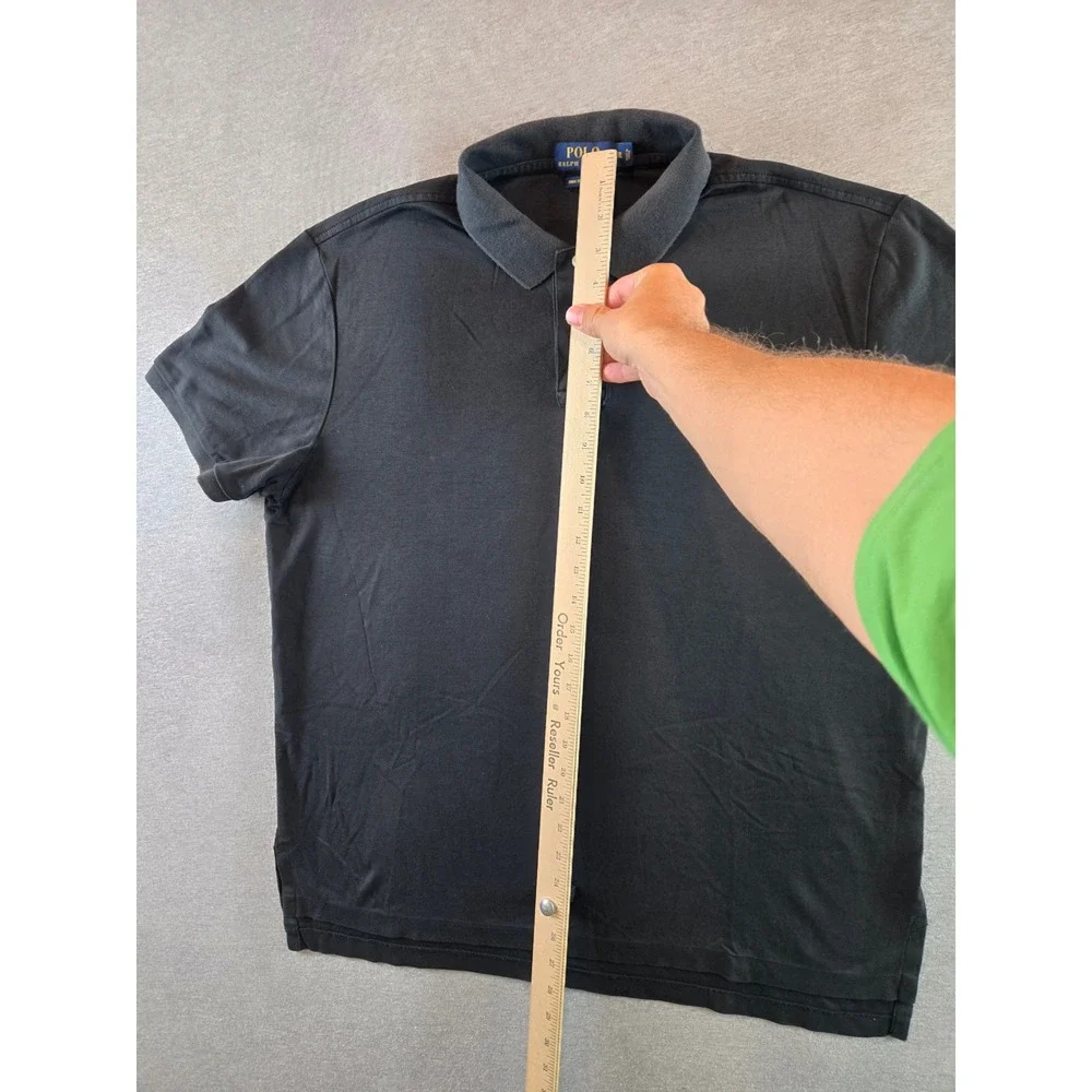 Polo Ralph Lauren Polo Shirt Mens XL Black Pima Soft Touch Short Sleeve Pony